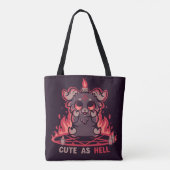 Tote Bag Se sentir mignon comme un enfer (Dos)