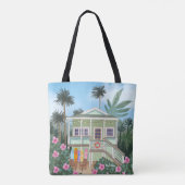 Tote Bag Sea Foam Green Beach House (Dos)