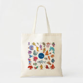 Tote Bag Sea Life Animaux Colorful Ocean Caractères (Devant)