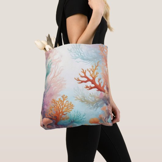 Tote Bag Sea Ocean Bas Corals Design 315 (De près)