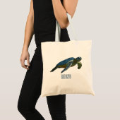 Tote Bag Sea turtle cartoon (Devant (produit))