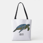 Tote Bag Sea turtle cartoon (Dos)