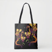 Tote Bag Seadragon malingre avec des orchidées (Devant)