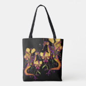 Tote Bag Seadragon malingre avec des orchidées (Dos)