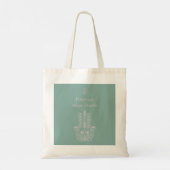 Tote Bag Seafoam Green Yoga Studio Hamsa personnalisable (Dos)