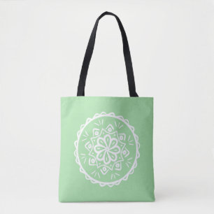 Tote Bag Seafoam Mandala