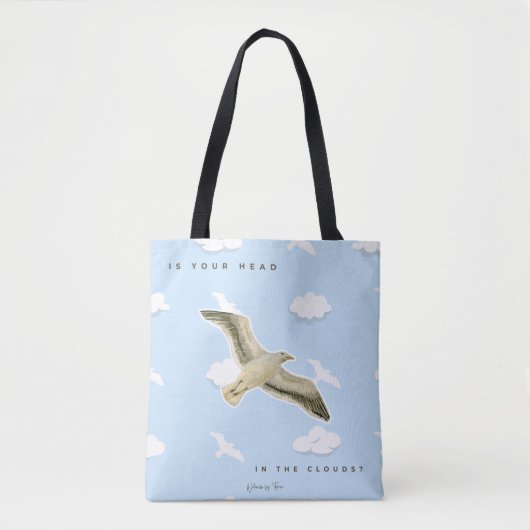 Tote Bag Seagull in the Clouds watercolor (Devant)