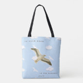 Tote Bag Seagull in the Clouds watercolor (Dos)
