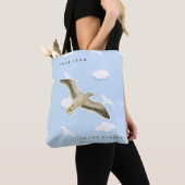 Tote Bag Seagull in the Clouds watercolor (De près)