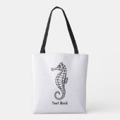 Tote Bag Seahorse Black (Dos)