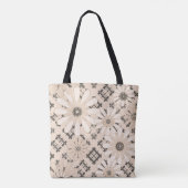 Tote Bag Seamless abstract moderne checkered plaid floral b (Dos)