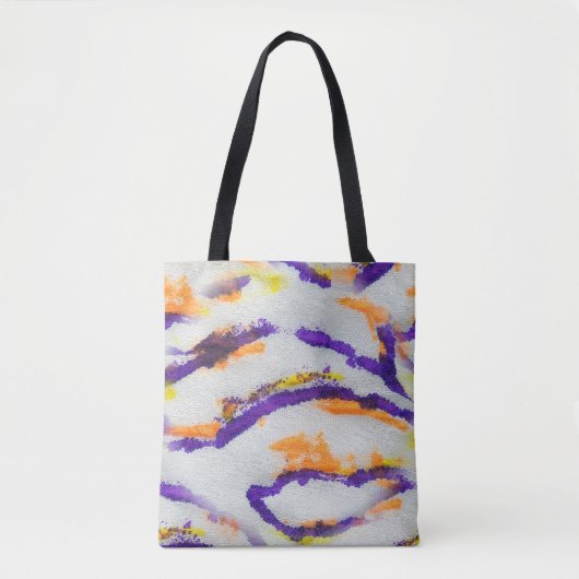 Tote Bag Seamless animal zebra. Dirty art pattern. Abstract (Devant)