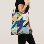 Tote Bag Seamless background pattern. Patchwork pattern. Vi (De près)
