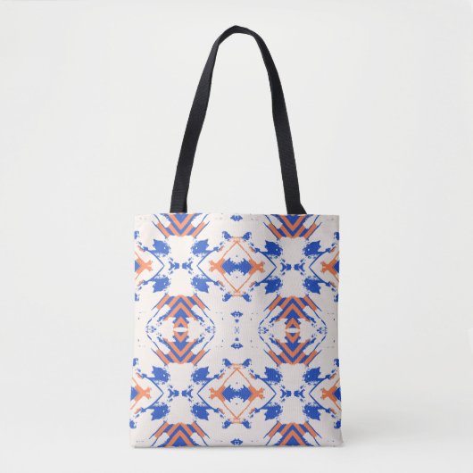 Tote Bag seamless colorful hipster pattern with geometric (Devant)