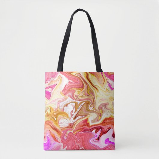Tote Bag Seamless colorful marble texture, abstract pattern (Devant)
