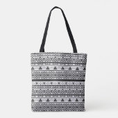 Tote Bag Seamless monochrome folk ethno pattern background (Dos)