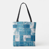 Tote Bag Seamless patchwork collage mix quilt pattern print (Dos)