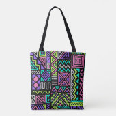 Tote Bag  seamless pattern with abstract lines. geometric a (Dos)
