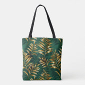 Tote Bag Seamless pattern with golden ferns (Dos)