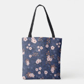 Tote Bag Seamless pattern with leopard skin and pink small  (Dos)