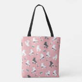 Tote Bag Seamless pattern with roller skates and cassette t (Dos)