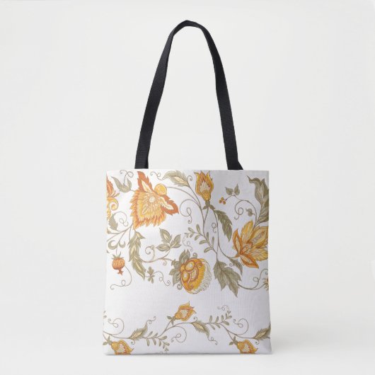 Tote Bag Seamless pattern with stylized ornamental flowers (Devant)