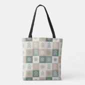Tote Bag Seamless Scandinavian Christmas tree pattern (Dos)