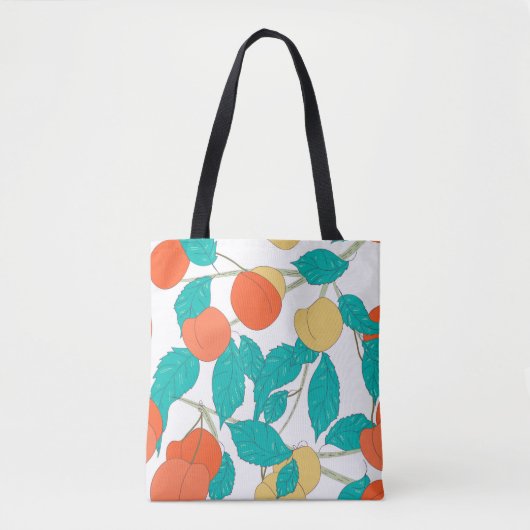 Tote Bag Seamless texture with fruits and leafs (Devant)