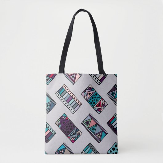 Tote Bag Seamless vintage pattern. geometrical background w (Devant)