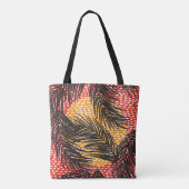 Tote Bag Seamless with black palm leaves and strokes  (Dos)