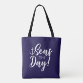 Tote Bag Seas the Day ! Nautical (Dos)