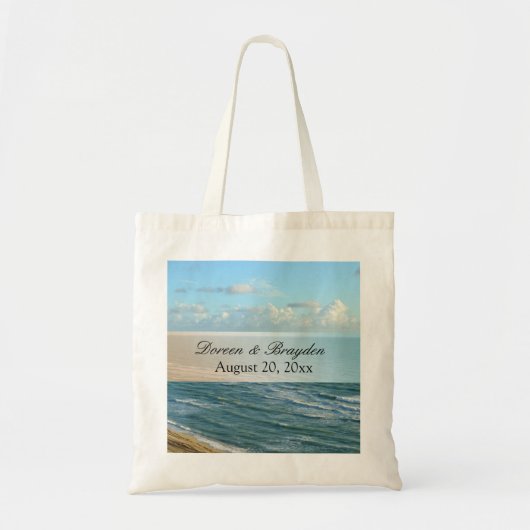 Tote Bag Seascape Beach Mariage Océan Bleu (Devant)