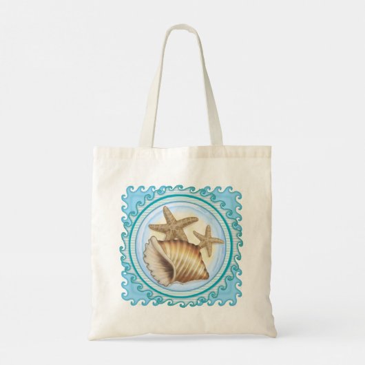 Tote Bag Seashell and Starfish (Dos)