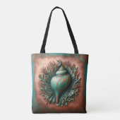 Tote Bag Seashell Copper et Patina Beach House (Dos)