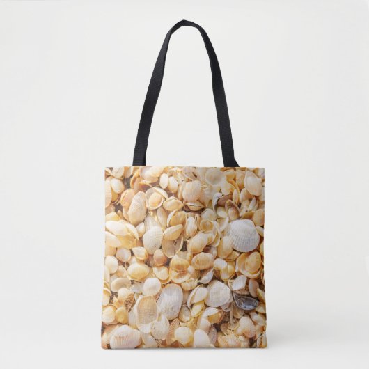Tote Bag Seashell texturé arrière - plan de plage d'été. (Devant)