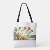 Tote Bag Seaside Breeze & Flying Kites (Dos)