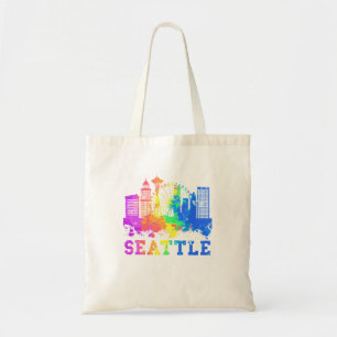 Tote Bag Seattle Washington Skyline Aquarelle Souvenir mer