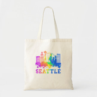 Tote Bag Seattle Washington Skyline Aquarelle Souvenir mer