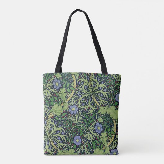 Tote Bag Seaweed cobalt thyme - William Morris (Dos)
