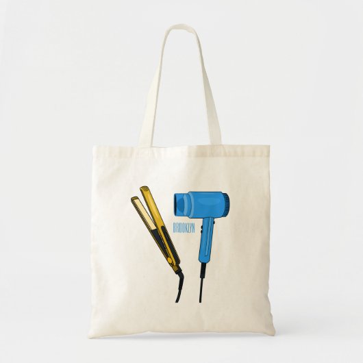 Tote Bag Sèche-cheveux & lisseuse-cheveux illustration (Devant)