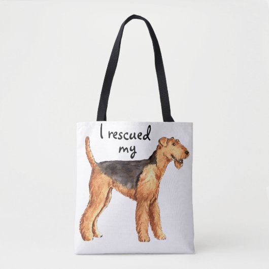 Tote Bag Secourir Airedale (Devant)