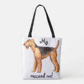 Tote Bag Secourir Airedale (Dos)