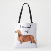 Tote Bag Secourir Dachshund (Devant)