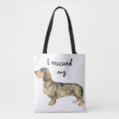 Tote Bag Secourir Dachshund À poils durs (Devant)