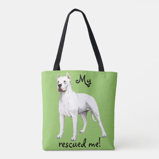 Tote Bag Secourir Dogo Argentino (Dos)