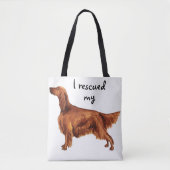 Tote Bag Secourir Irish Setter (Devant)