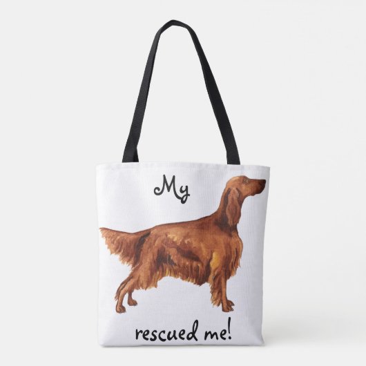 Tote Bag Secourir Irish Setter (Dos)