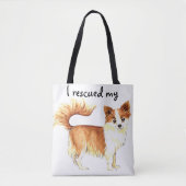 Tote Bag Secourir le long manteau Chihuahua (Devant)