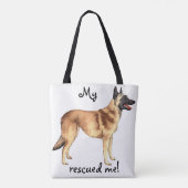 Tote Bag Secourir le Malinois belge (Dos)