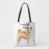 Tote Bag Secourir Norwegian Buhund (Devant)